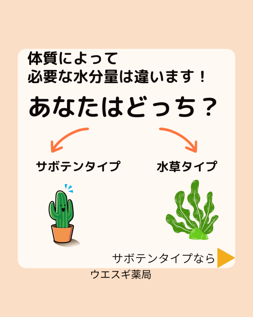 タイプ別水分補給